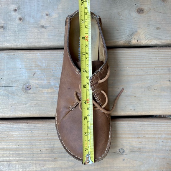 Clarks Janey Mae womens brown leather lace up oxfords wide toe box shoes comfy - Picture 11 of 13